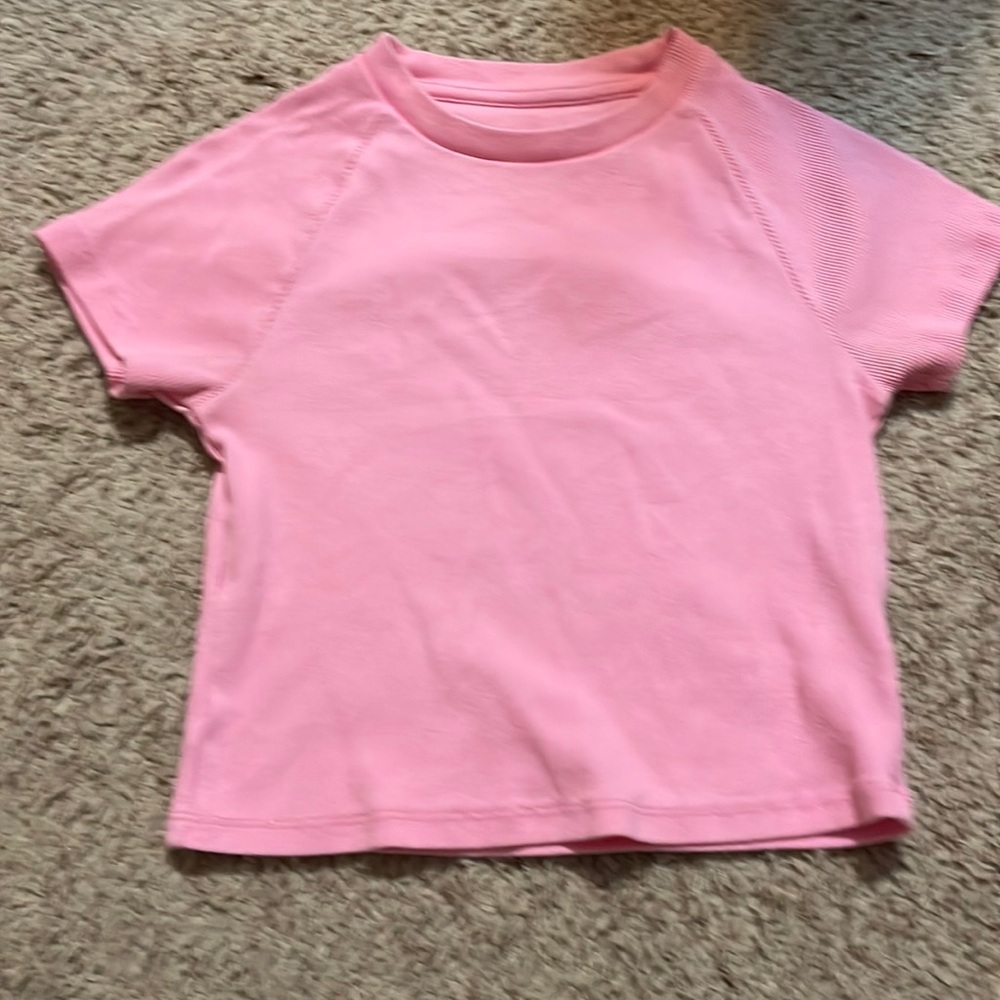 Aerie ribbed pink crop top